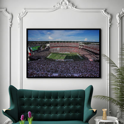 William Brice Stadium, Stadium Canvas, Sport Art, Gift for him, Framed Art Print Wall Decor, Picture Framed