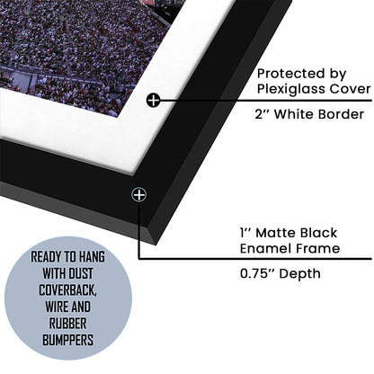 William Brice Stadium, Stadium Canvas, Sport Art, Gift for him, White Border Framed Art Print Wall Decor