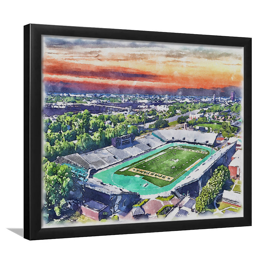William Dick Price Painting Stadium Watercolor, Norfolk Virginia Watercolor, Sport Gift Art, Framed Art Print Wall Decor