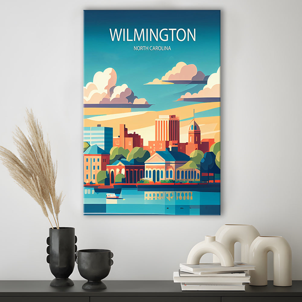 Wilmington North Carolina Art Print, Wilmington City Wall Art, Canvas Print, Painting Canvas, Living Room Decor