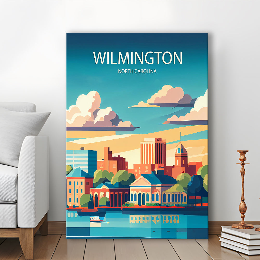 Wilmington North Carolina Art Print, Wilmington City Wall Art, Canvas Print, Painting Canvas, Living Room Decor