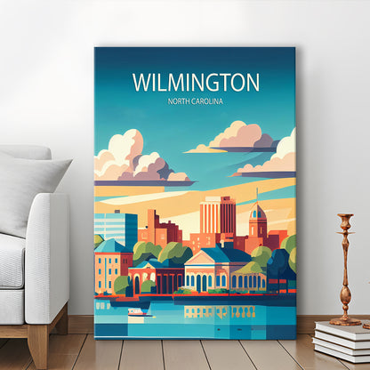 Wilmington North Carolina Art Print, Wilmington City Wall Art, Canvas Print, Painting Canvas, Living Room Decor