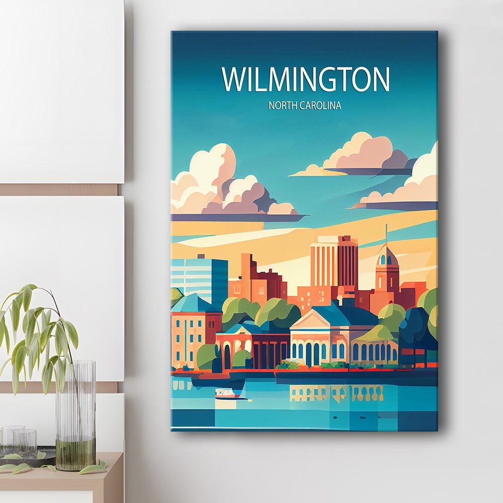 Wilmington North Carolina Art Print, Wilmington City Wall Art, Canvas Print, Painting Canvas, Living Room Decor