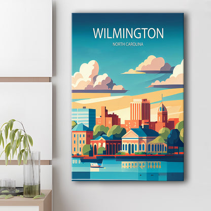 Wilmington North Carolina Art Print, Wilmington City Wall Art, Canvas Print, Painting Canvas, Living Room Decor