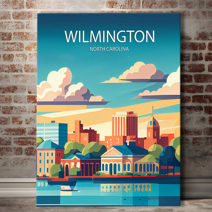 Wilmington North Carolina Art Print, Wilmington City Wall Art, Canvas Print, Painting Canvas, Living Room Decor