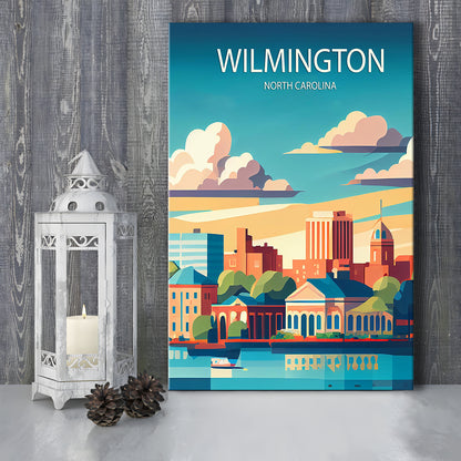 Wilmington North Carolina Art Print, Wilmington City Wall Art, Canvas Print, Painting Canvas, Living Room Decor