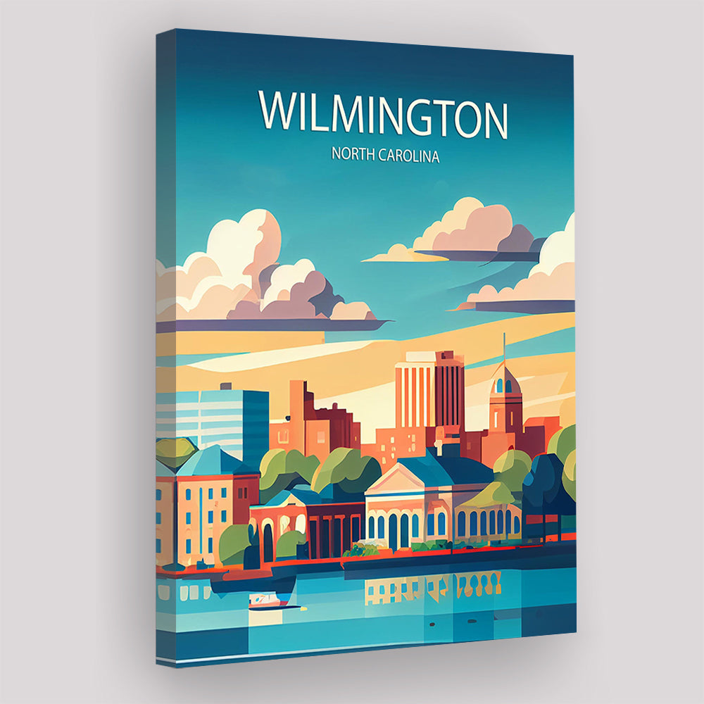 Wilmington North Carolina Art Print, Wilmington City Wall Art, Canvas Print, Painting Canvas, Living Room Decor