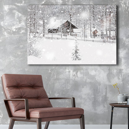 Winter Snowy Bavarian Alpine landscape with snow covered field, Cavas Print Wall Art Hom Decor