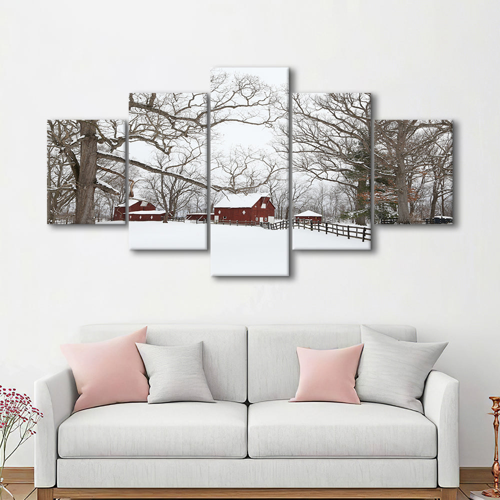 Winter wonderland, 5 Piece Large Cavas Print Wall Art
