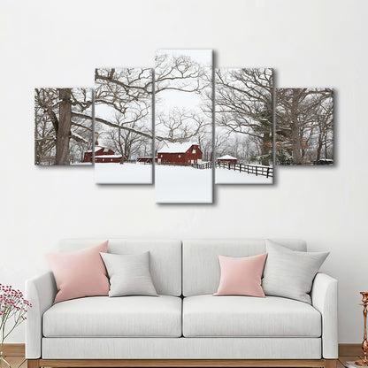Winter wonderland, 5 Piece Large Cavas Print Wall Art