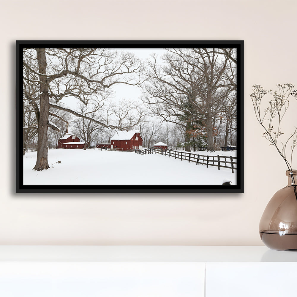 Winter Wonderland, Framed Cavas Print, Floating Frame