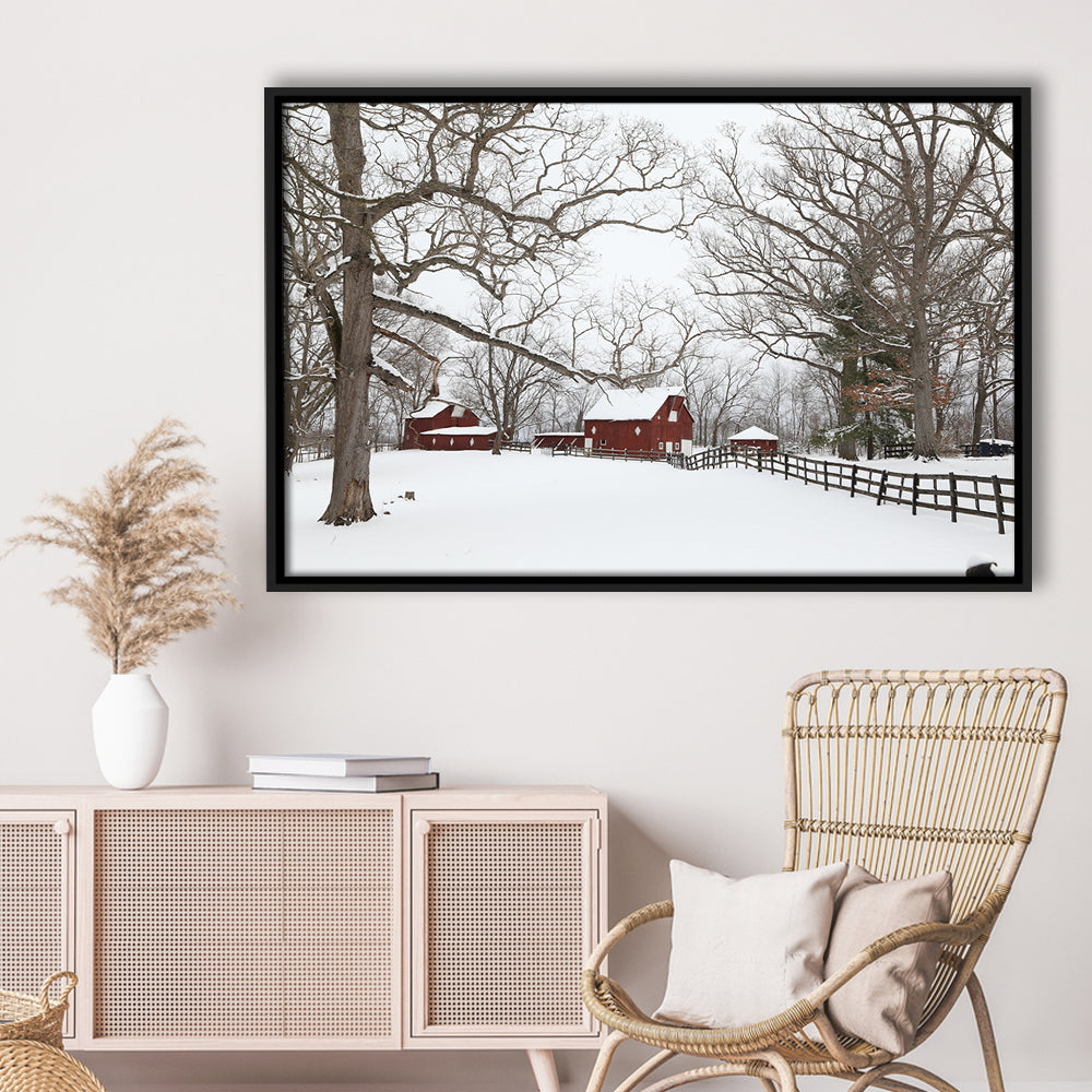 Winter Wonderland, Framed Cavas Print, Floating Frame