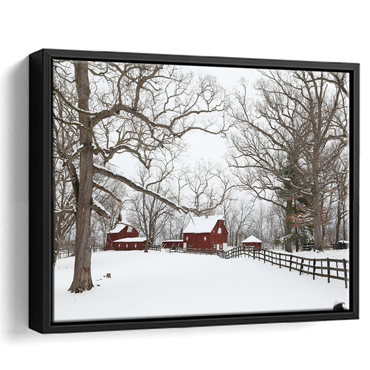 Winter Wonderland, Framed Cavas Print, Floating Frame