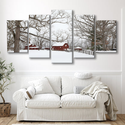 Winter wonderland, 5 Piece Large Cavas Print Wall Art