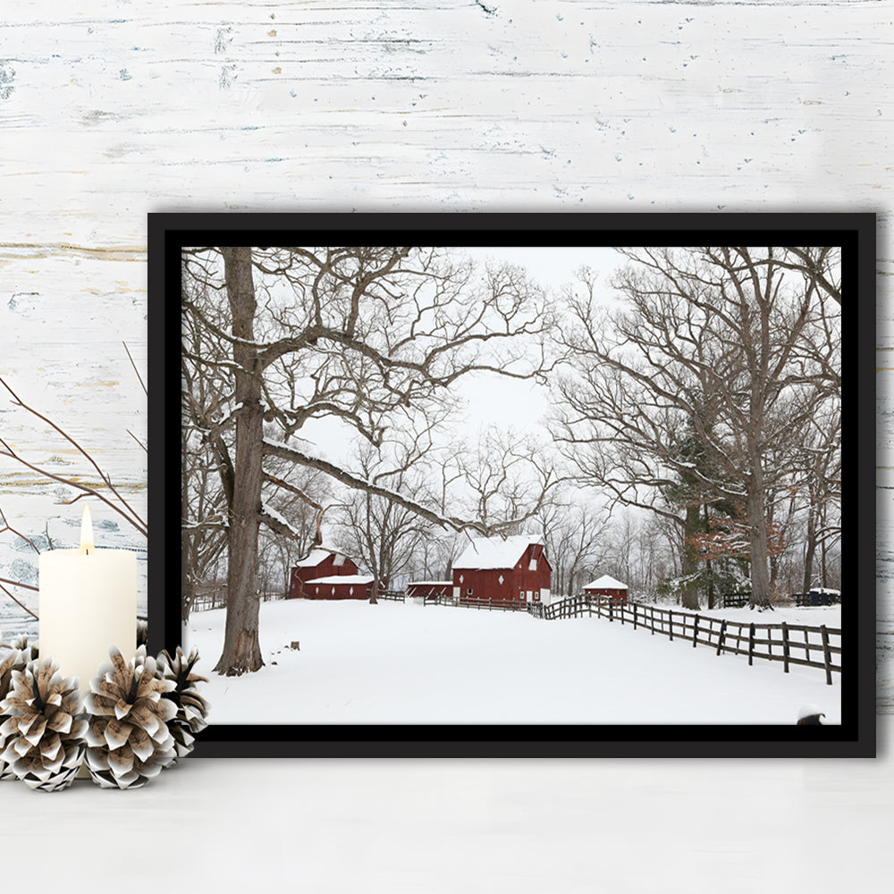 Winter Wonderland, Framed Cavas Print, Floating Frame