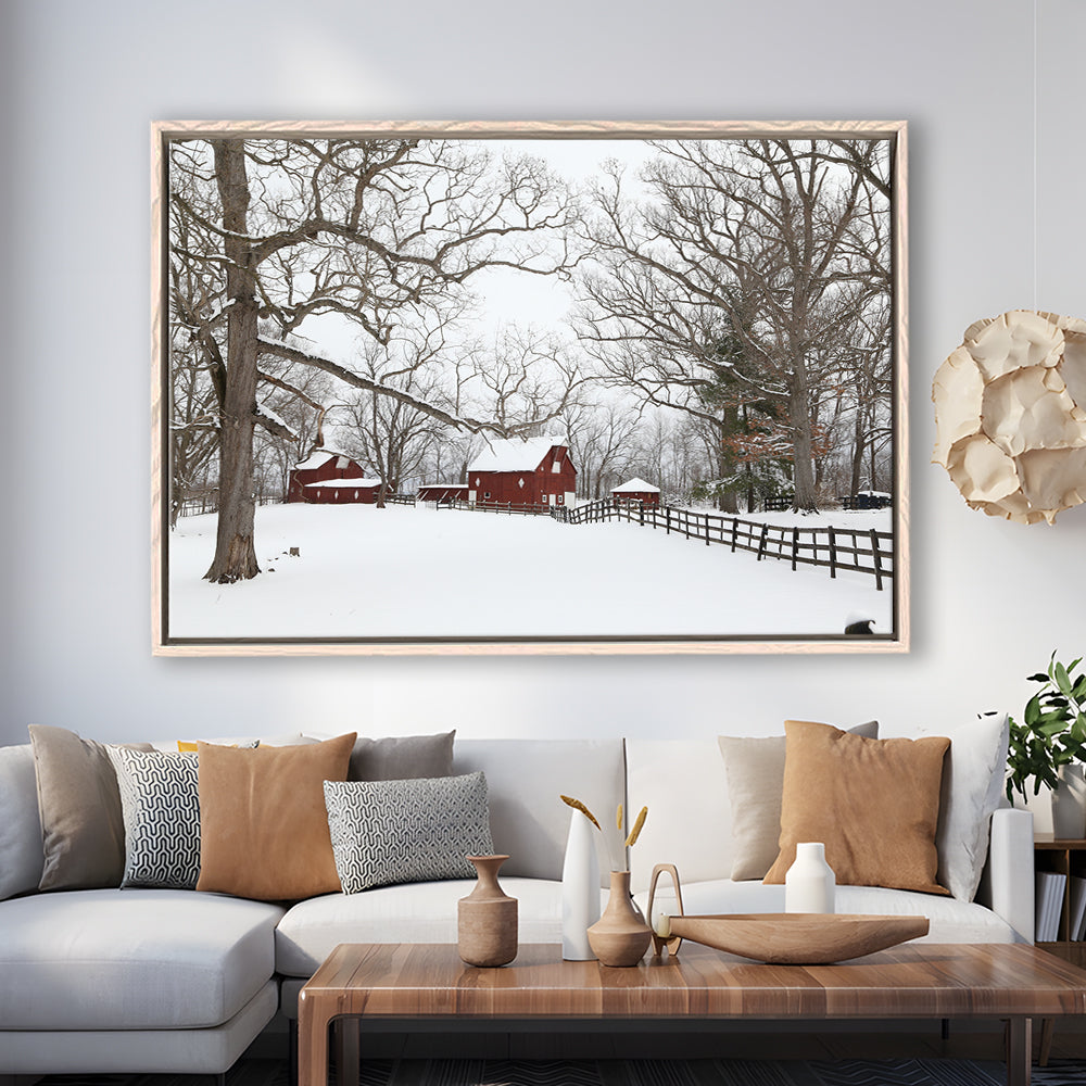 Winter Wonderland, Framed Cavas Print, Floating Frame