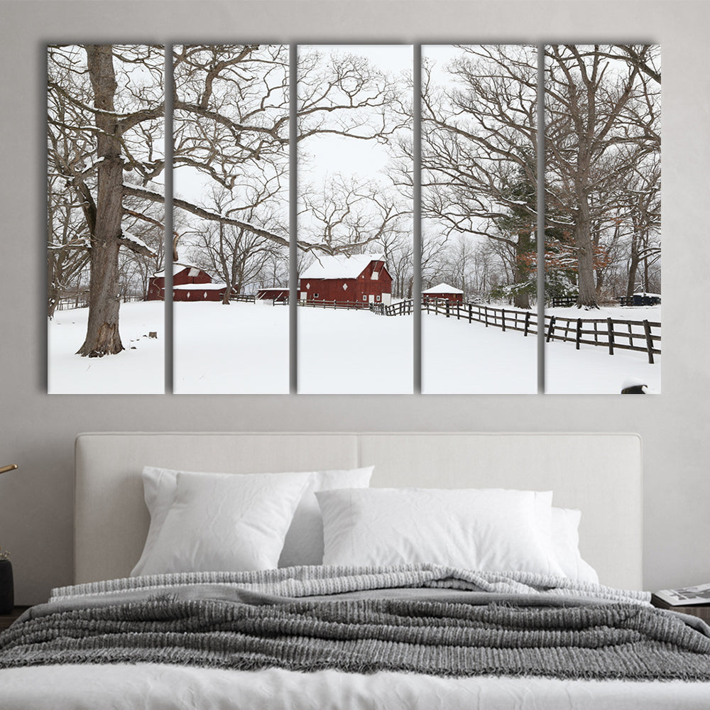 Winter wonderland, 5 Piece B Extra Large Cavas Print Wall Art Decor