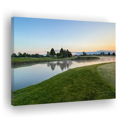 Wisconsin Golf Course In The Morning Sunlight, Golf Art Print,Gifts Golf Lover