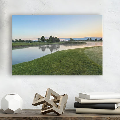 Wisconsin Golf Course In The Morning Sunlight, Golf Art Print,Gifts Golf Lover
