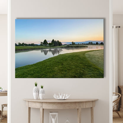 Wisconsin Golf Course In The Morning Sunlight, Golf Art Print,Gifts Golf Lover