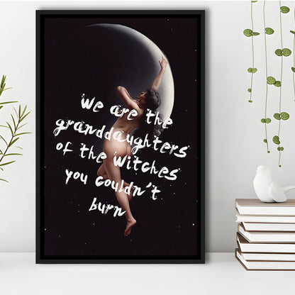 Witch Print, Feminist Art, Altered Art, Gift For Her, Quote Print, Feminist Gifts, Framed Canvas Prints Wall Art