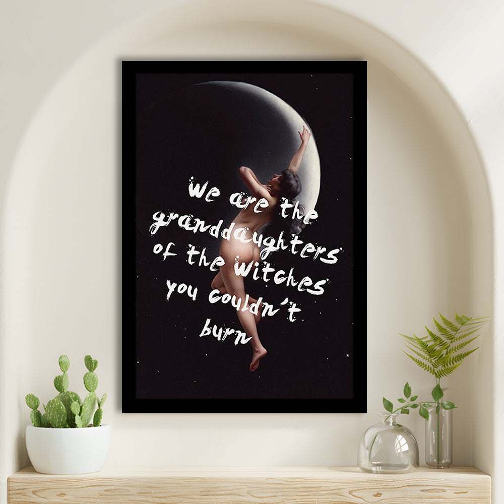Witch Print, Feminist Art, Altered Art, Gift For Her, Quote Print, Feminist Gifts, Framed Art Prints Wall Decor