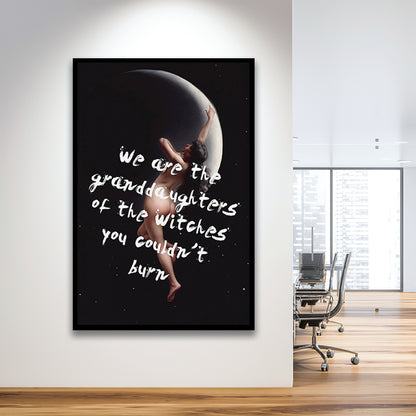 Witch Print, Feminist Art, Altered Art, Gift For Her, Quote Print, Feminist Gifts, Framed Art Prints Wall Decor