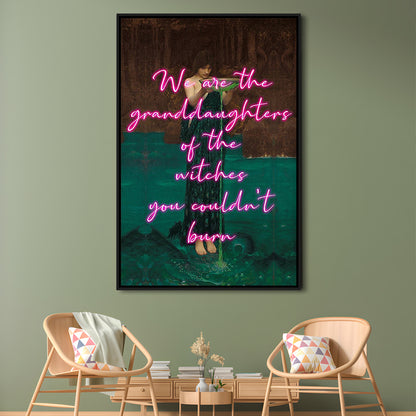 Witch Print, Feminist Art, Circe Altered Art, Gift For Her, Quote Print, Feminist Gifts, Framed Canvas Prints Wall Art