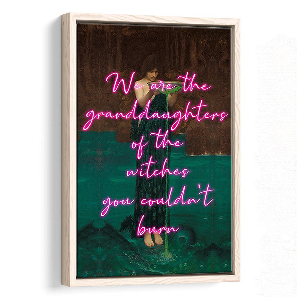 Witch Print, Feminist Art, Circe Altered Art, Gift For Her, Quote Print, Feminist Gifts, Framed Canvas Prints Wall Art