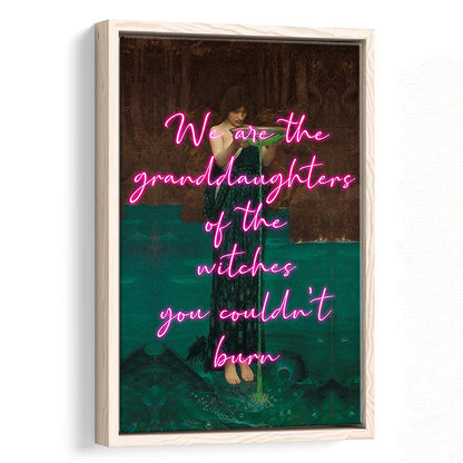 Witch Print, Feminist Art, Circe Altered Art, Gift For Her, Quote Print, Feminist Gifts, Framed Canvas Prints Wall Art