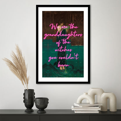 Witch Print, Feminist Art, Circe Altered Art, Gift For Her, Feminist Gifts, Framed Art Prints White Border Wall Decor
