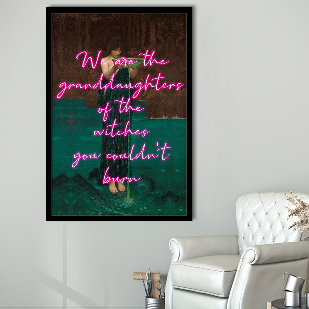 Witch Print, Feminist Art, Circe Altered Art, Gift For Her, Quote Print, Feminist Gifts, Framed Art Prints Wall Decor