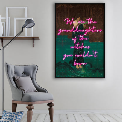 Witch Print, Feminist Art, Circe Altered Art, Gift For Her, Quote Print, Feminist Gifts, Framed Canvas Prints Wall Art