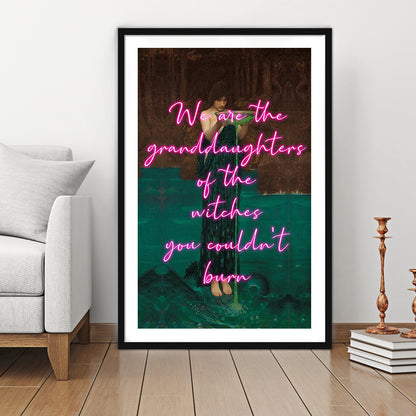 Witch Print, Feminist Art, Circe Altered Art, Gift For Her, Feminist Gifts, Framed Art Prints White Border Wall Decor