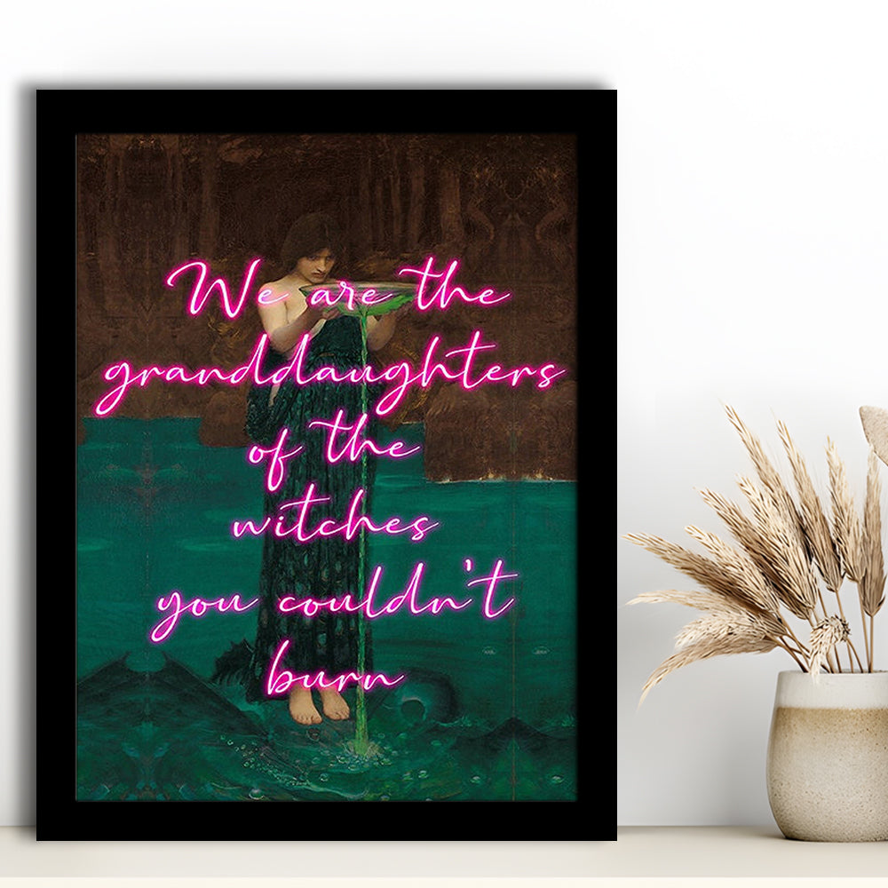 Witch Print, Feminist Art, Circe Altered Art, Gift For Her, Quote Print, Feminist Gifts, Framed Art Prints Wall Decor