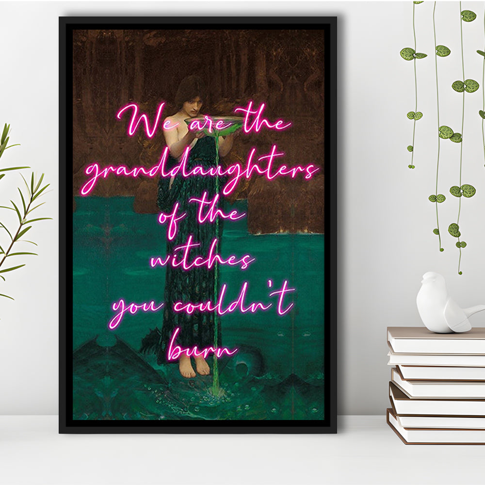 Witch Print, Feminist Art, Circe Altered Art, Gift For Her, Quote Print, Feminist Gifts, Framed Canvas Prints Wall Art