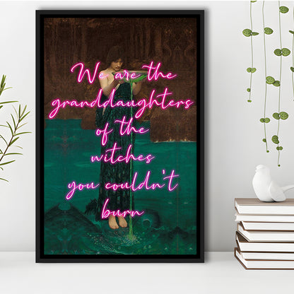 Witch Print, Feminist Art, Circe Altered Art, Gift For Her, Quote Print, Feminist Gifts, Framed Canvas Prints Wall Art