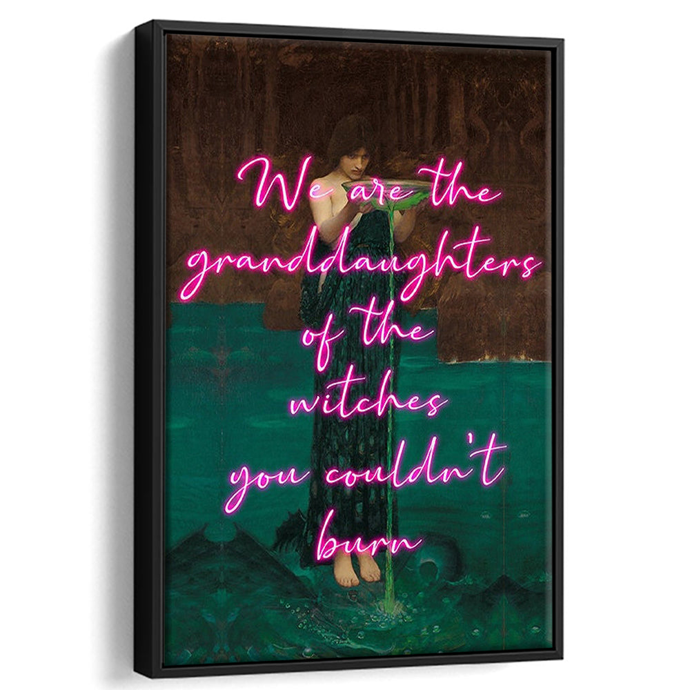 Witch Print, Feminist Art, Circe Altered Art, Gift For Her, Quote Print, Feminist Gifts, Framed Canvas Prints Wall Art