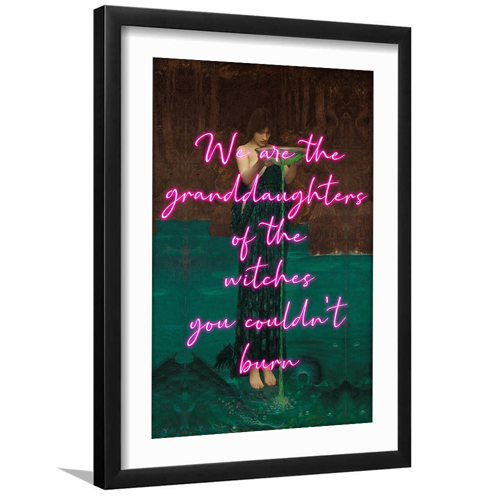 Witch Print, Feminist Art, Circe Altered Art, Gift For Her, Feminist Gifts, Framed Art Prints White Border Wall Decor