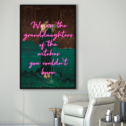 Witch Print, Feminist Art, Circe Altered Art, Gift For Her, Quote Print, Feminist Gifts, Framed Canvas Prints Wall Art