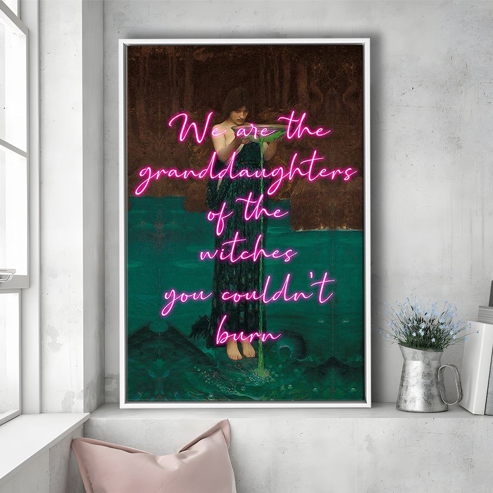 Witch Print, Feminist Art, Circe Altered Art, Gift For Her, Quote Print, Feminist Gifts, Framed Canvas Prints Wall Art
