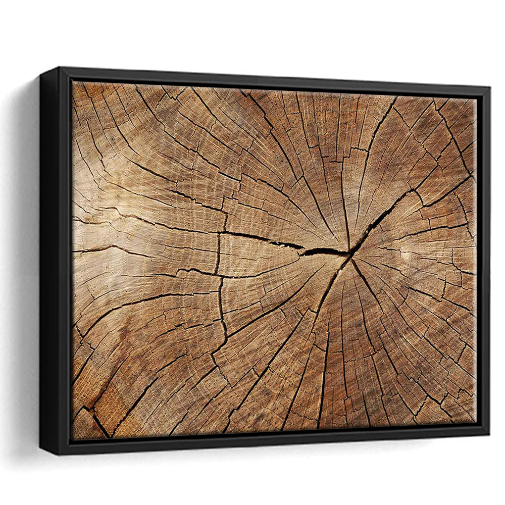 Wood Texture Wall Decor,Wood Crack Abstract Canvas Print, Luxury Abstract Art, Framed Cavas Print, Floating Frame