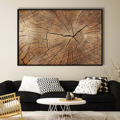 Wood Texture Wall Decor,Wood Crack Abstract Canvas Print, Luxury Abstract Art, Framed Cavas Print, Floating Frame