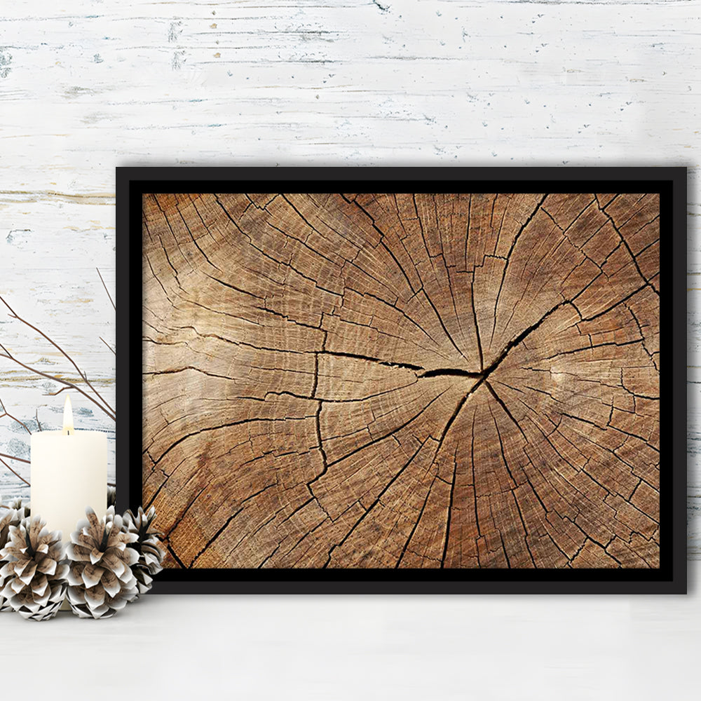 Wood Texture Wall Decor,Wood Crack Abstract Canvas Print, Luxury Abstract Art, Framed Cavas Print, Floating Frame