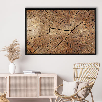 Wood Texture Wall Decor,Wood Crack Abstract Canvas Print, Luxury Abstract Art, Framed Cavas Print, Floating Frame