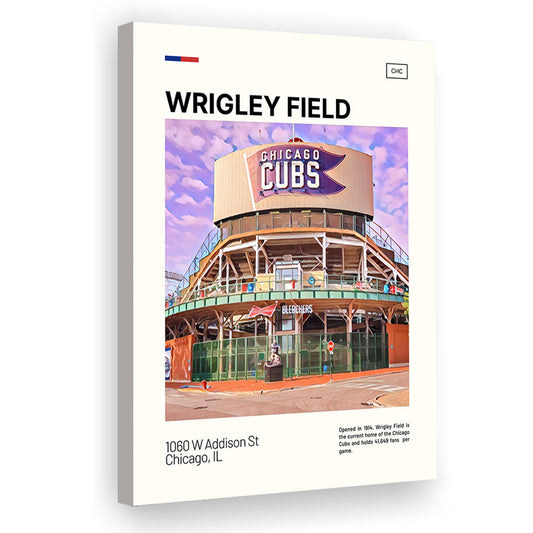 Wrigley Field Bleachers Print, Chicago Cubs Stadium Canvas Art, Fan Gifts, Sport Art, Canvas Print Wall Art