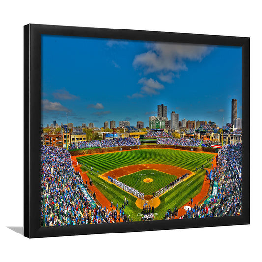 Wrigley Field Chicago, Stadium Canvas, Sport Art, Gift for him, Framed Art Print Wall Decor, Picture Framed