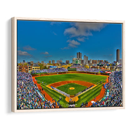Wrigley Field Chicago, Stadium Canvas, Sport Art, Framed Canvas Print Wall Art, Floating Frame