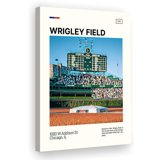 Wrigley Field Scoreboard Print, Chicago Cubs Stadium Canvas Art, Fan Gifts, Sport Art, Canvas Print Wall Art