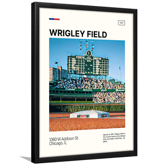 Wrigley Field Scoreboard Print, Chicago Cubs Stadium Art, Gifts for him, Sport Art, Framed Art Print Wall Decor